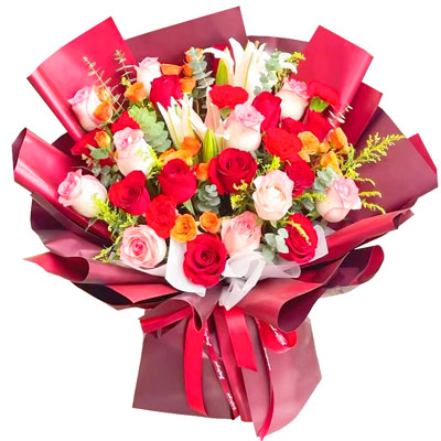 泸州22朵玫瑰百合，追求真爱幸福